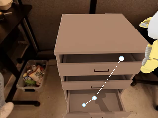 Close drawer trajectory
